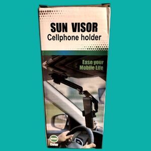 Multifunctional Sun Visor Car Phone Holder Mount - 360° Rotating & Adjustable